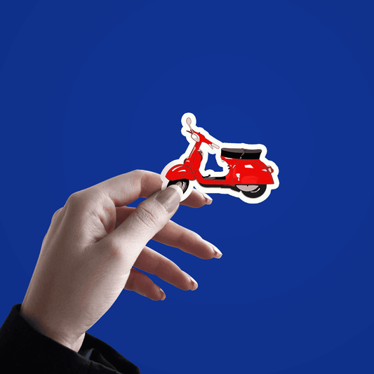 Red Scooter Sticker - sticckiz.com