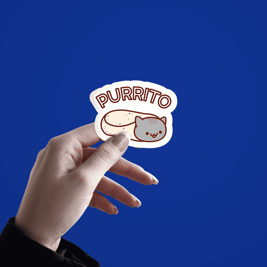 Purrito Cat Burrito Sticker - sticckiz.com