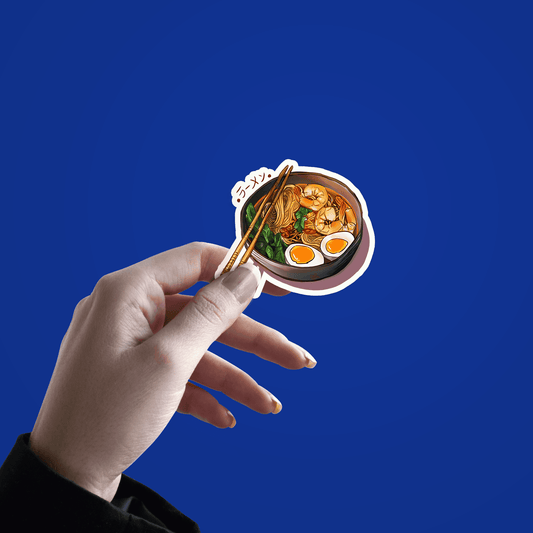 Japanses Ramen Noodles Bowl Sticker - sticckiz.com