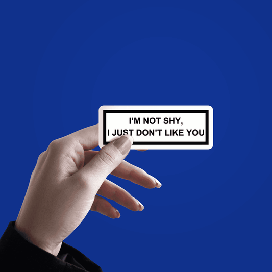 _I'm Not shy i just Don't Like you Sticker - sticckiz.com