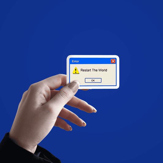 _Restart the World Computer Error Sticker - sticckiz.com