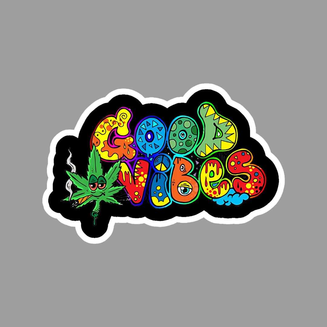 Good Vibes Trippy Sticker - sticckiz.com