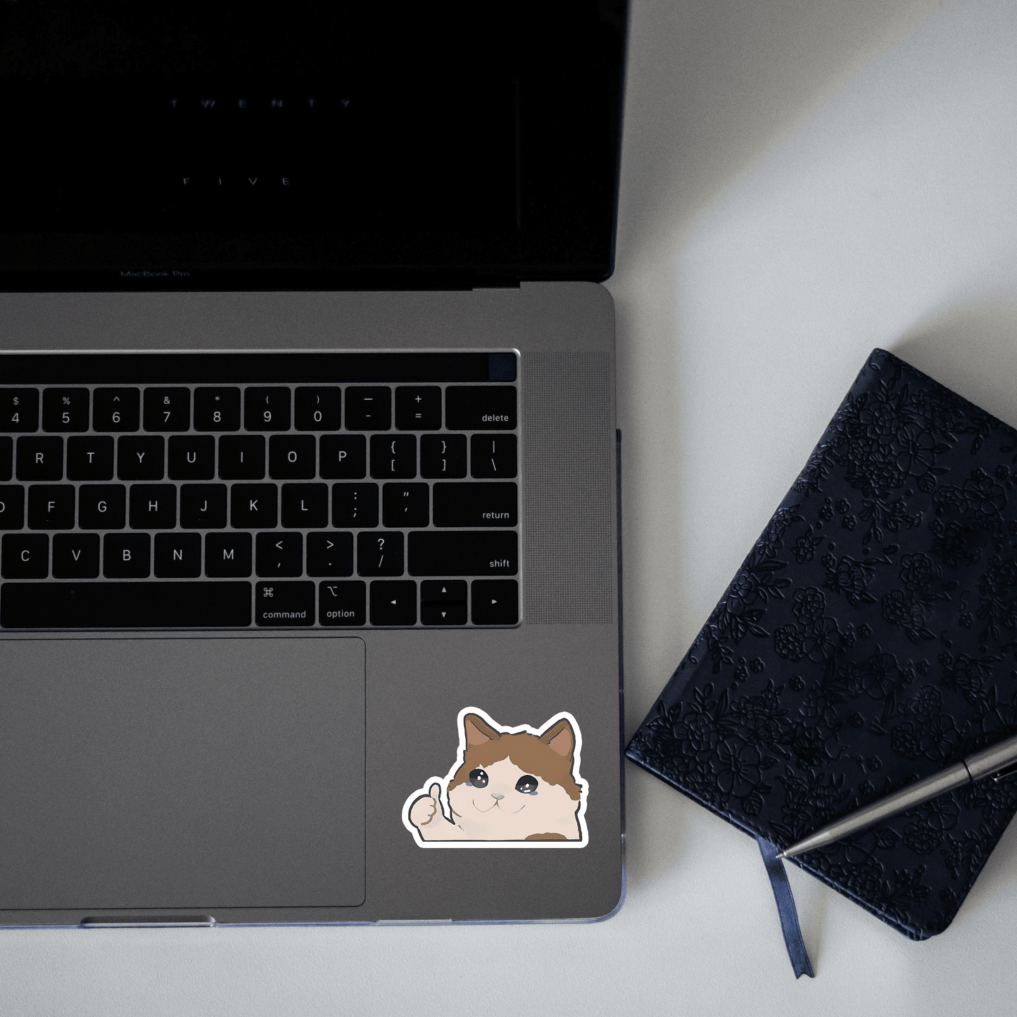 cute Cat crying Sticker - sticckiz.com