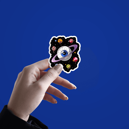 Trippy eyes In Galaxy Sticker - sticckiz.com