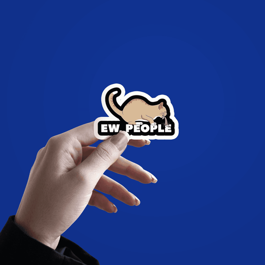 Ew, People Cat puking Sticker - sticckiz.com