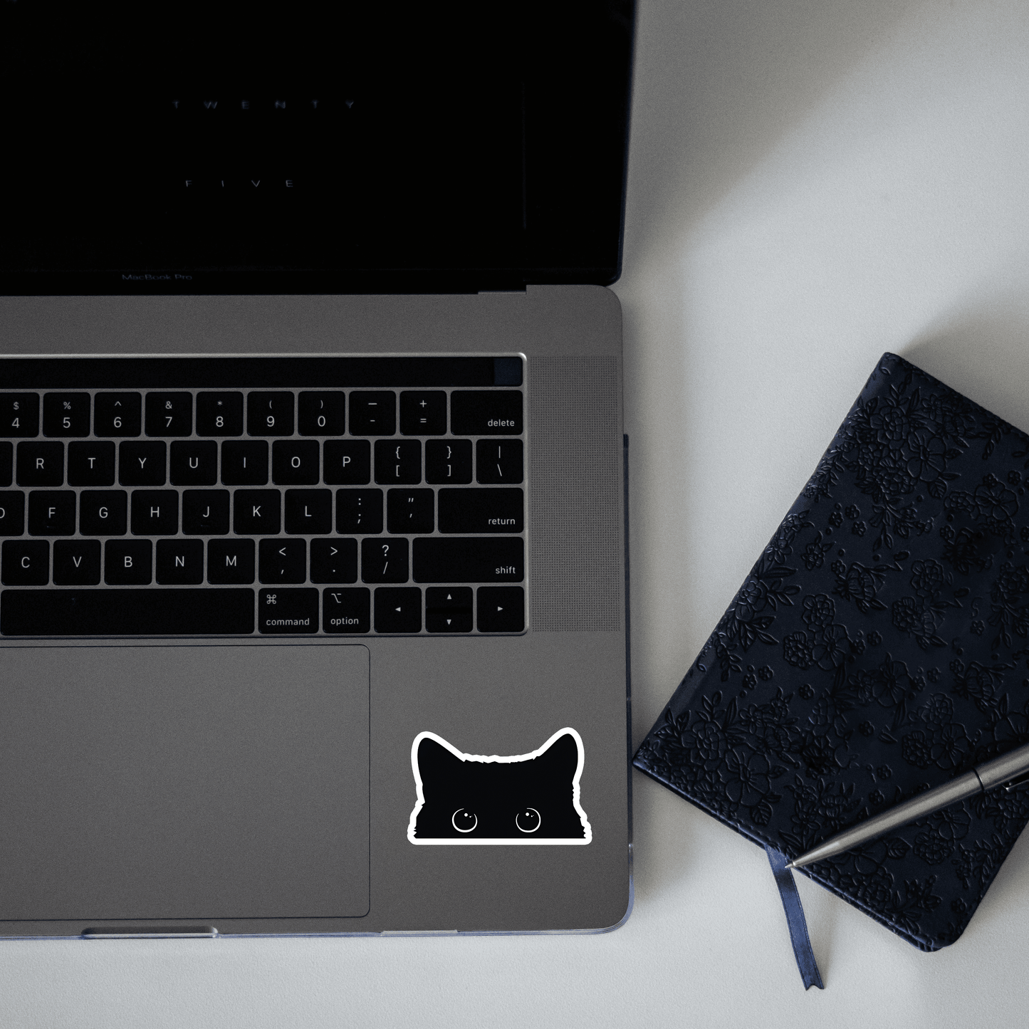 Cute Black Cat eyes Sticker - sticckiz.com