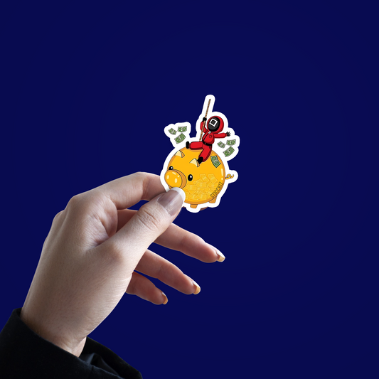 Squid Game Piggie bank Sticker