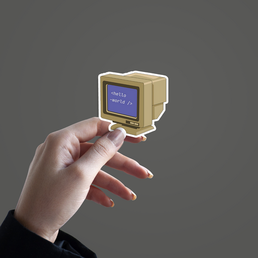 Hello World Computer Sticker