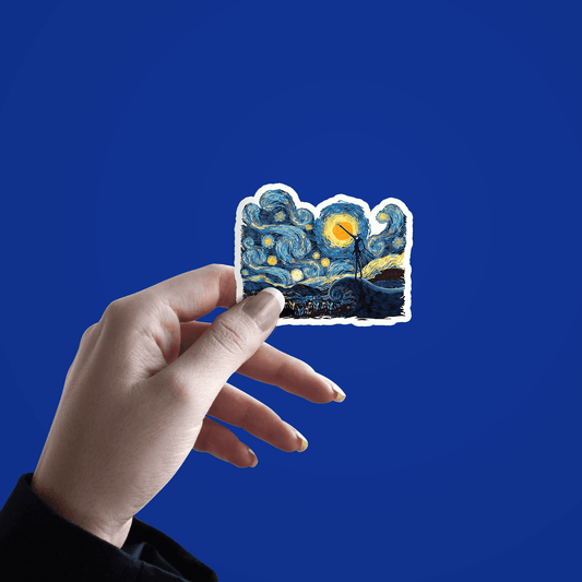 scarry night abstract sticker - sticckiz.com