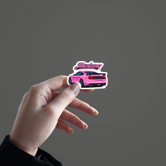 Pink Mustang Sticker