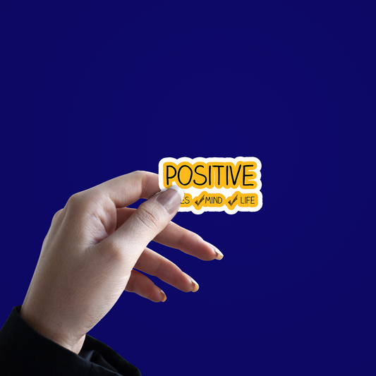 Positive vibes mind life Sticker