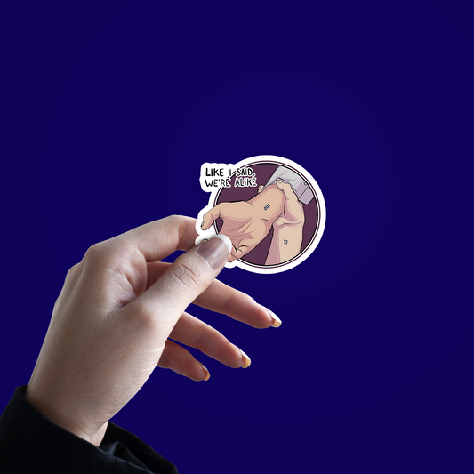 You tricked me Sticker