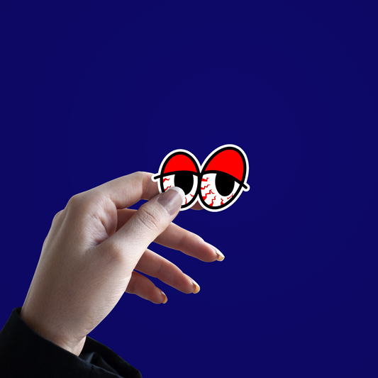 Cartoon Sleepy Eyes Sticker