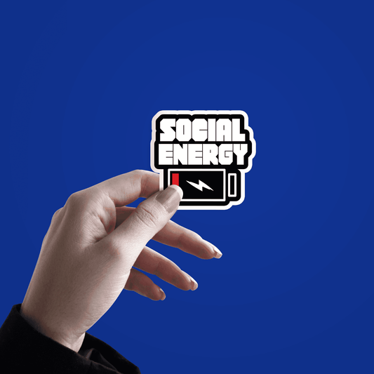 social energy down sticker - sticckiz.com