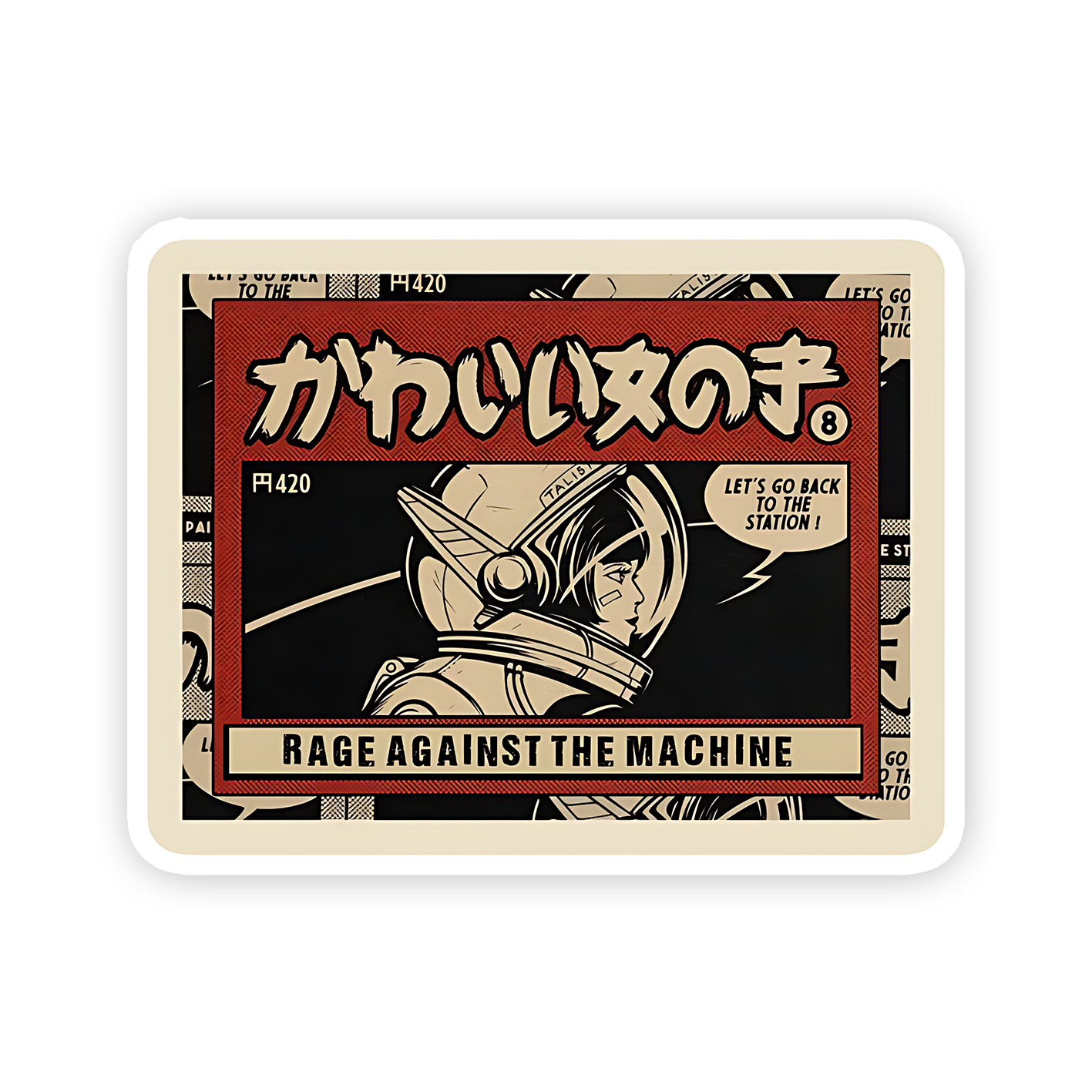 Rage Against The Machine card Sticker
