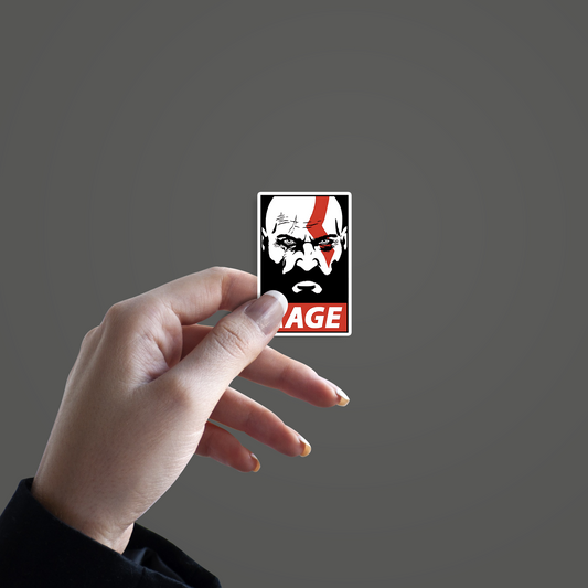 Kratos in Rage Mode Sticker
