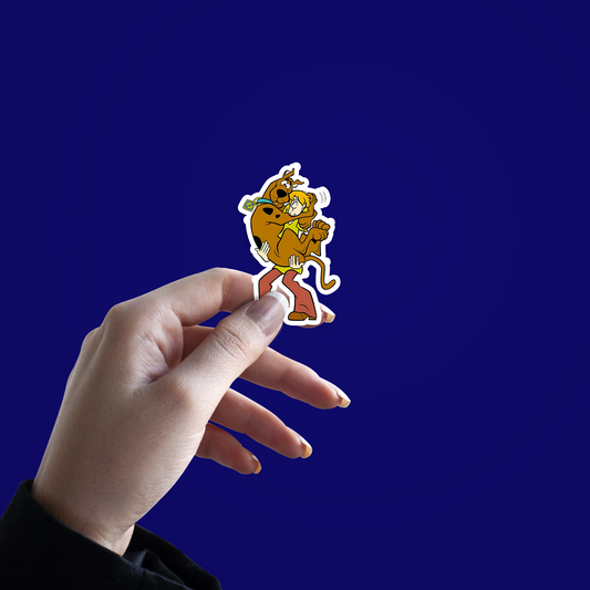 Scared Scooby and Shaggy car Decal Sticker