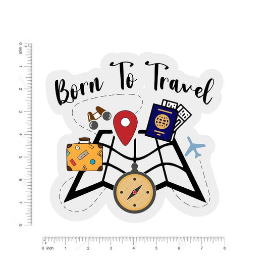 born to travel bumper sticker - sticckiz.com