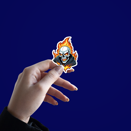 Firing Skull Sticker
