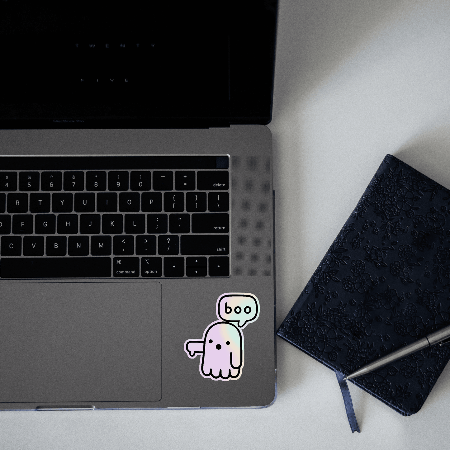 Boo Holographic Sticker - sticckiz.com