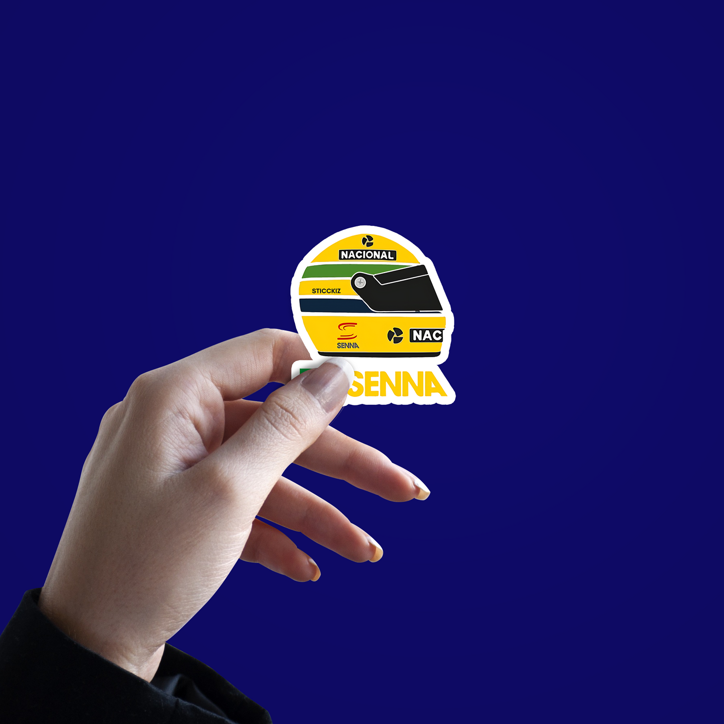 Senna helmet Sticker