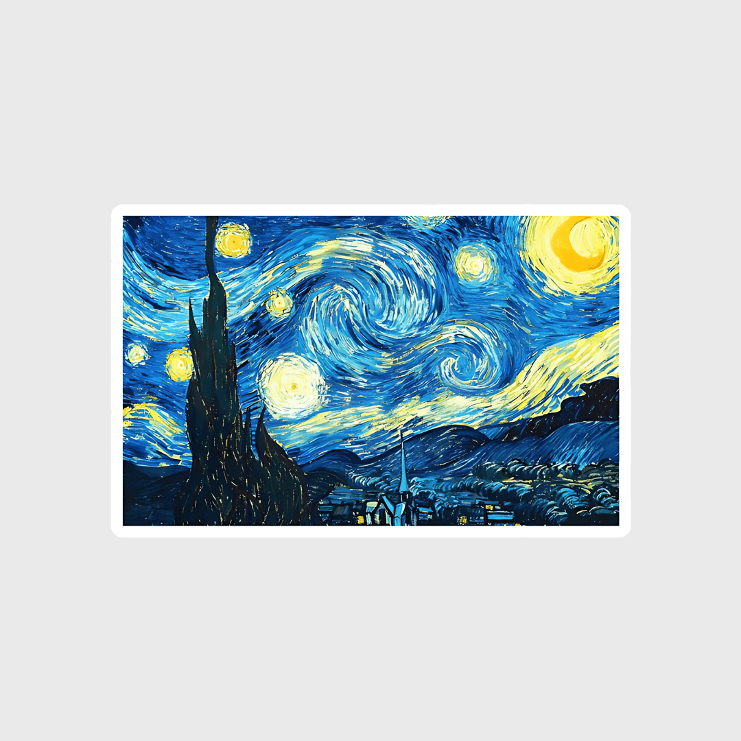 van gogh starry night sticker - sticckiz.com