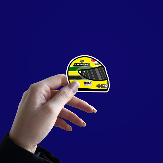 Yellow bike helmet Sticker