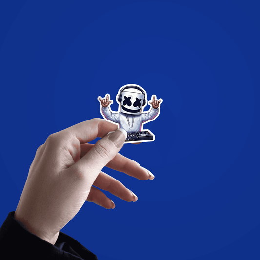 Illustration DJ artist Sticker. - sticckiz.com