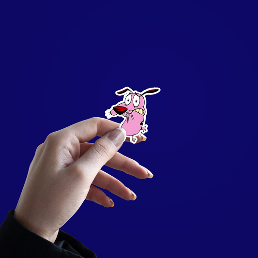 Courage frightened Sticker