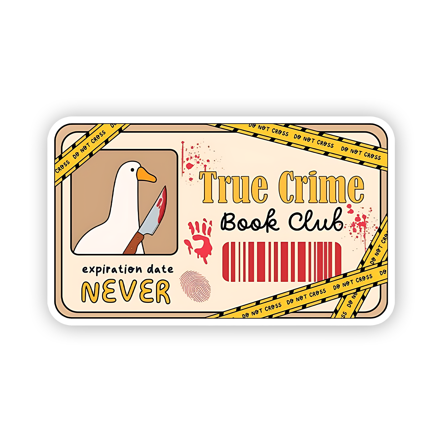 True Crime Book Club Duck Sticker