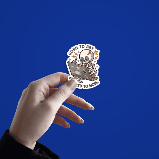 Born To Art Sticker - sticckiz.com