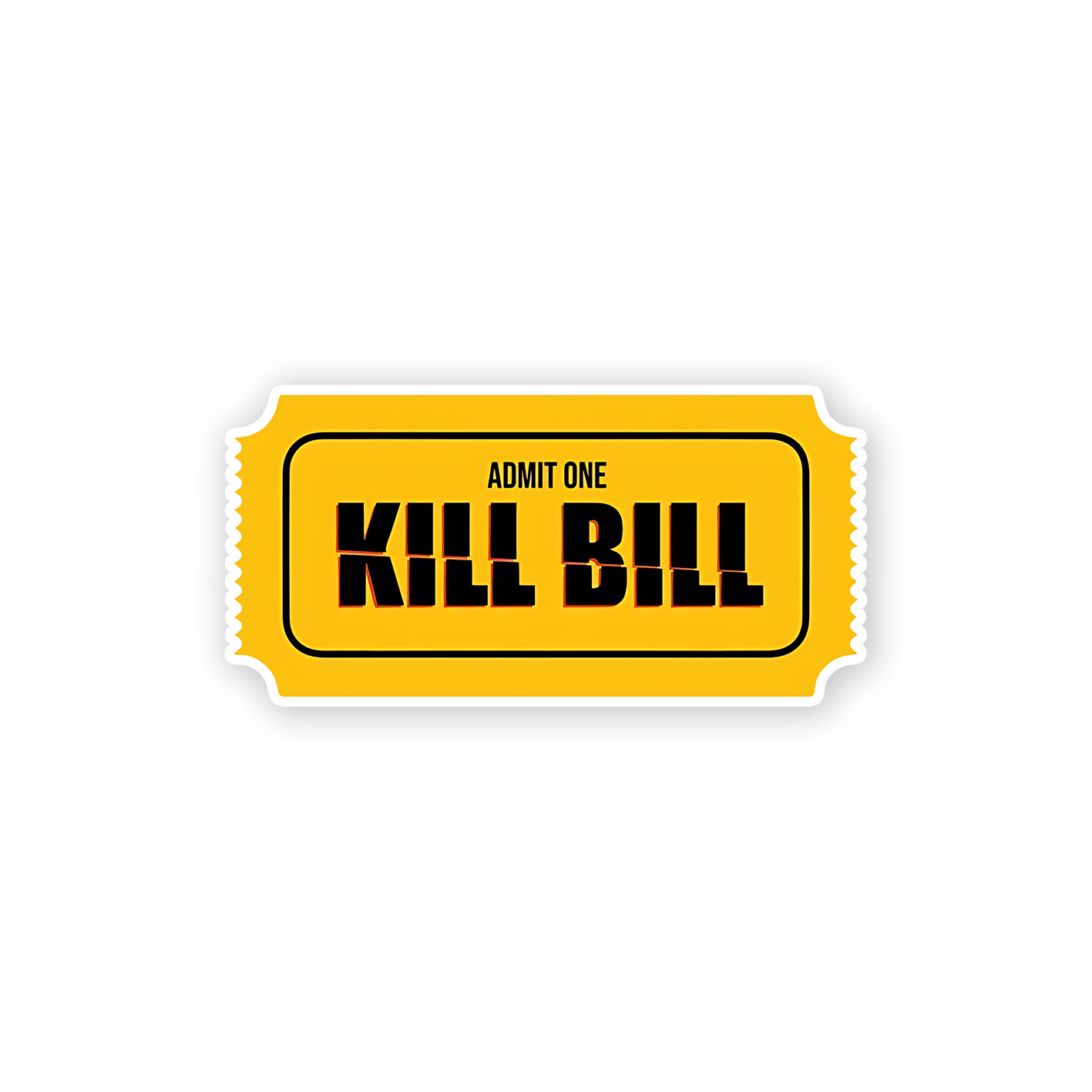 Kill Bill Ticket Sticker