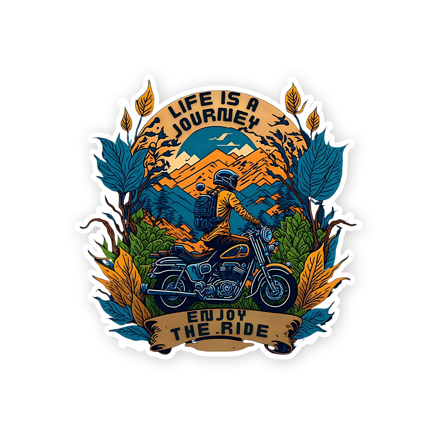 Life is a Jouney enjoy the ride Sticker