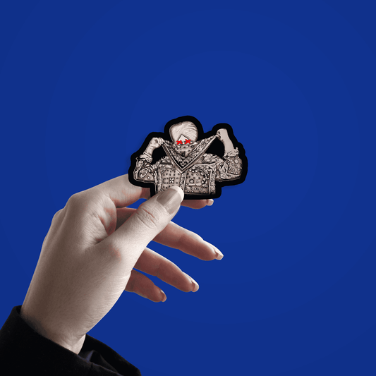 Moosewala Covering Face with Scarf Sticker - sticckiz.com