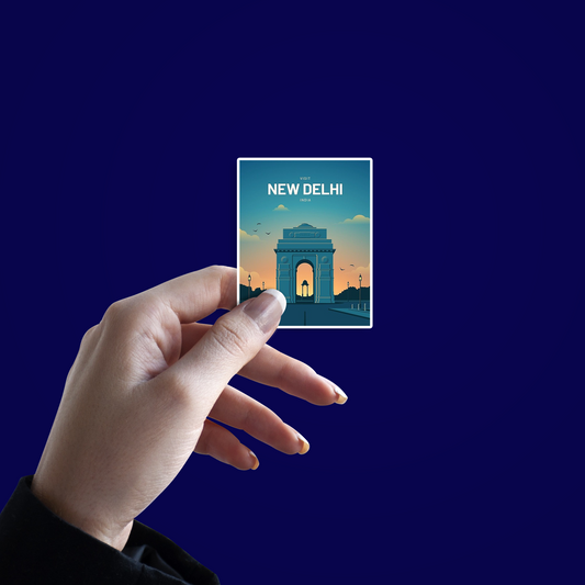 New Delhi card Sticker