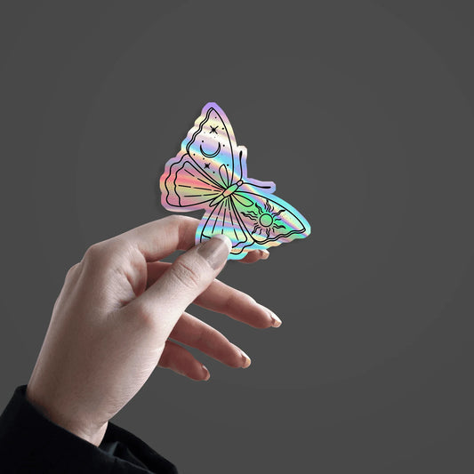 Aesthetic Butterfly Holographic Sticker - sticckiz.com