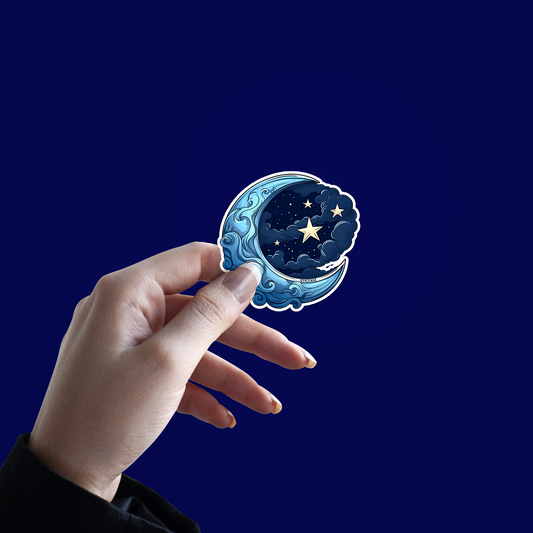 Moon and Stars Sticker