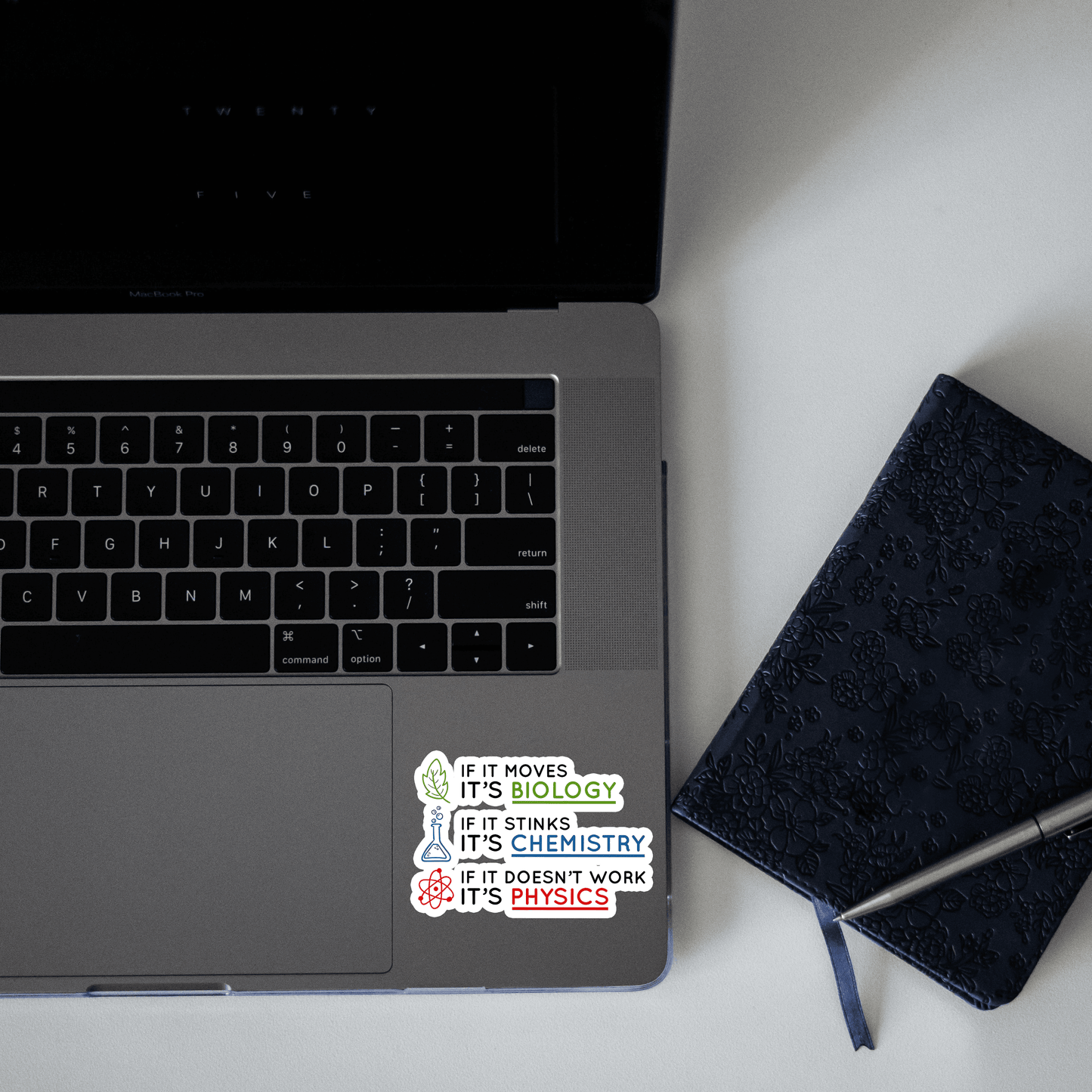 Biology Chemistry Physics Sticker - sticckiz.com