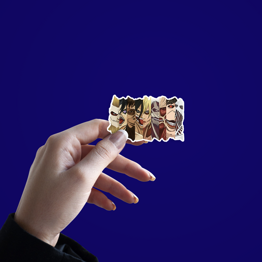 Attack on Titan different forms Sticker
