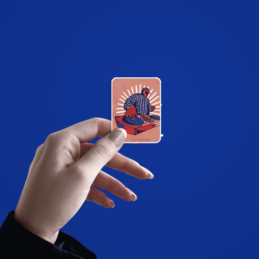 DJ artist playing sticker - sticckiz.com