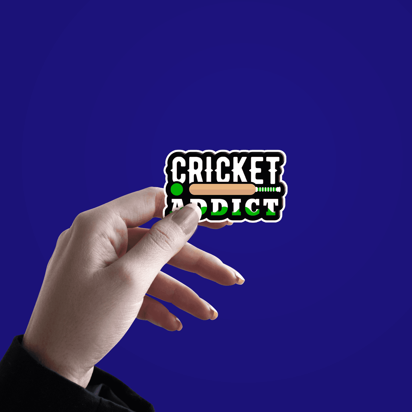 Cricket Addict Sticker - sticckiz.com