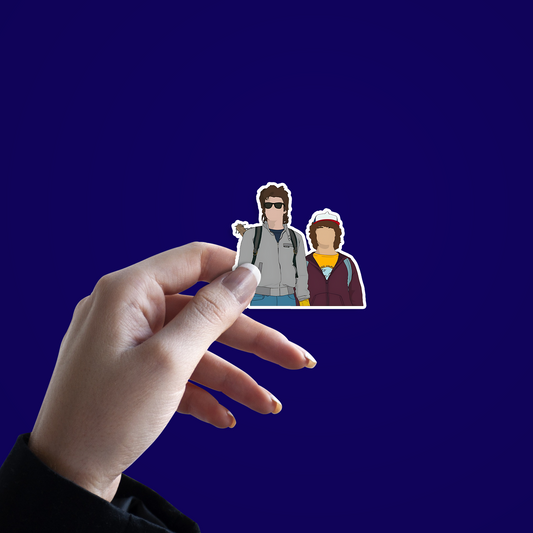 steve and dustin Sticker