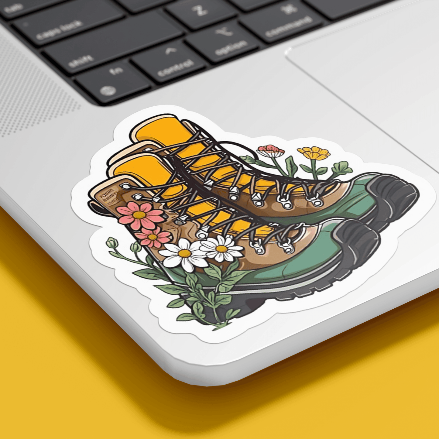 Big Boots With Flowers Sticker - sticckiz.com