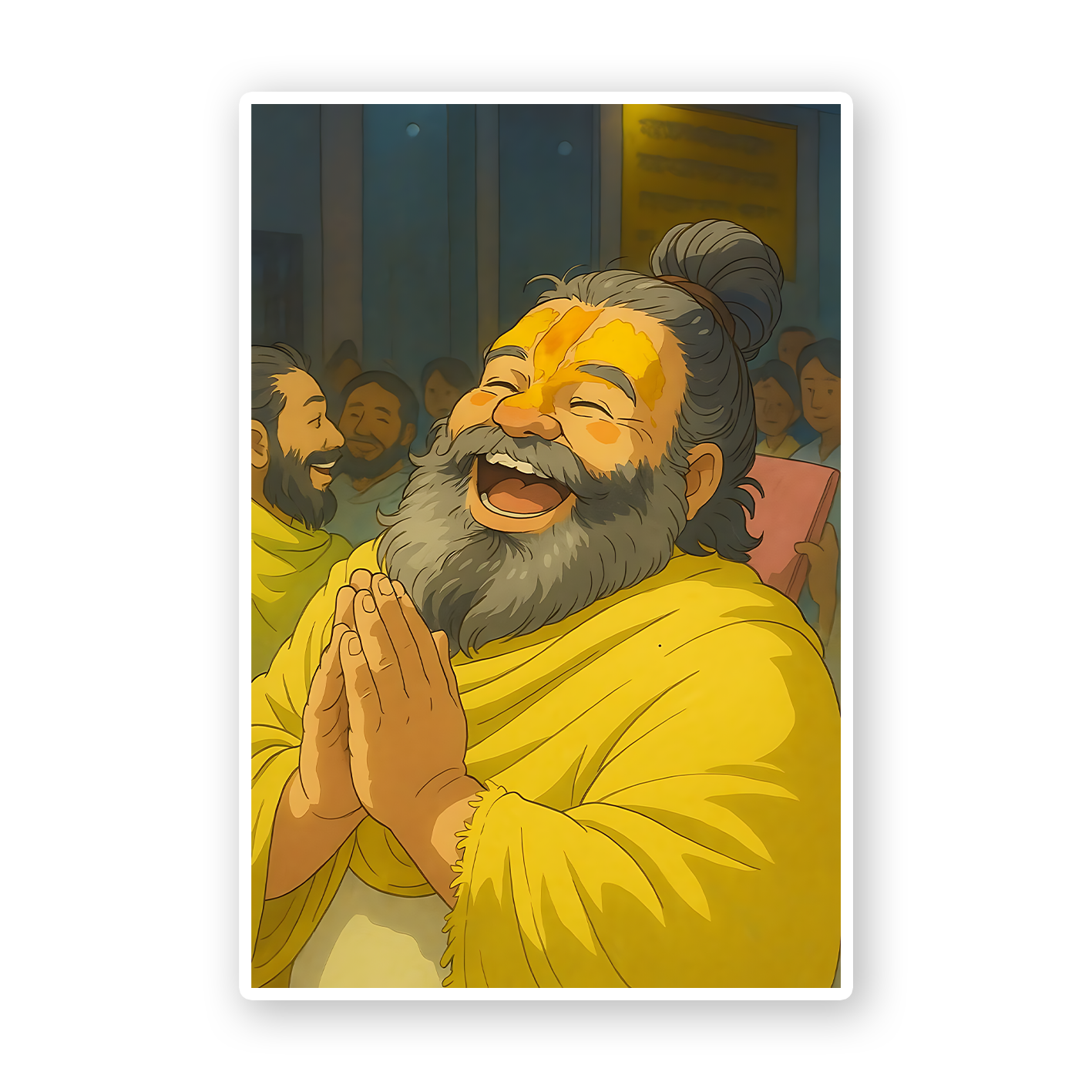 Premanand Ji Maharaj Cute Laughing Sticker