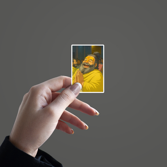 Premanand Ji Maharaj Cute Laughing Sticker