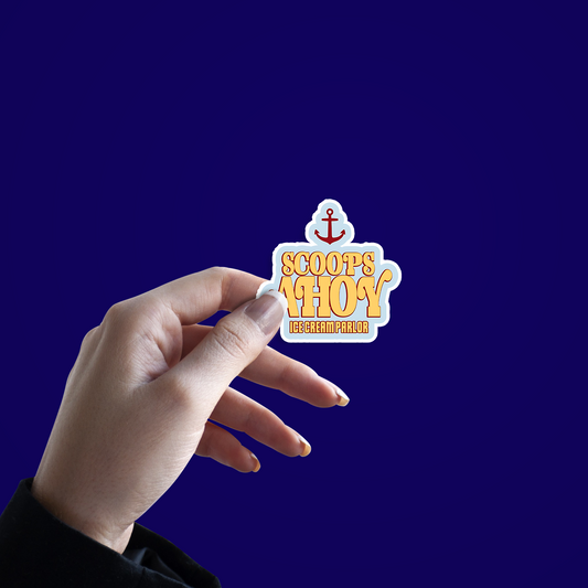 Stranger Things Scoops Ahoy Magnet Sticker