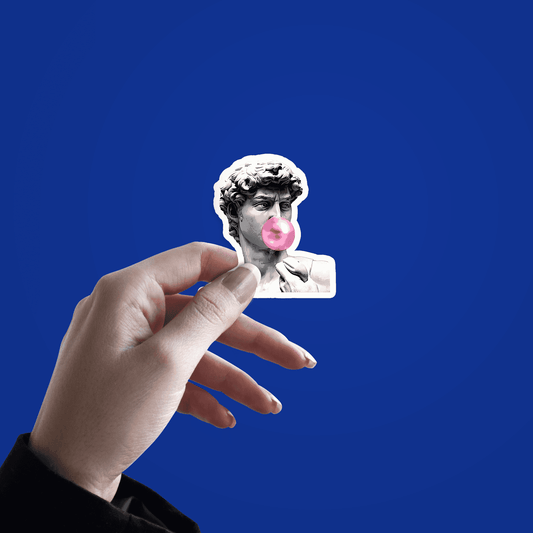 David with bubblegum sticker - sticckiz.com
