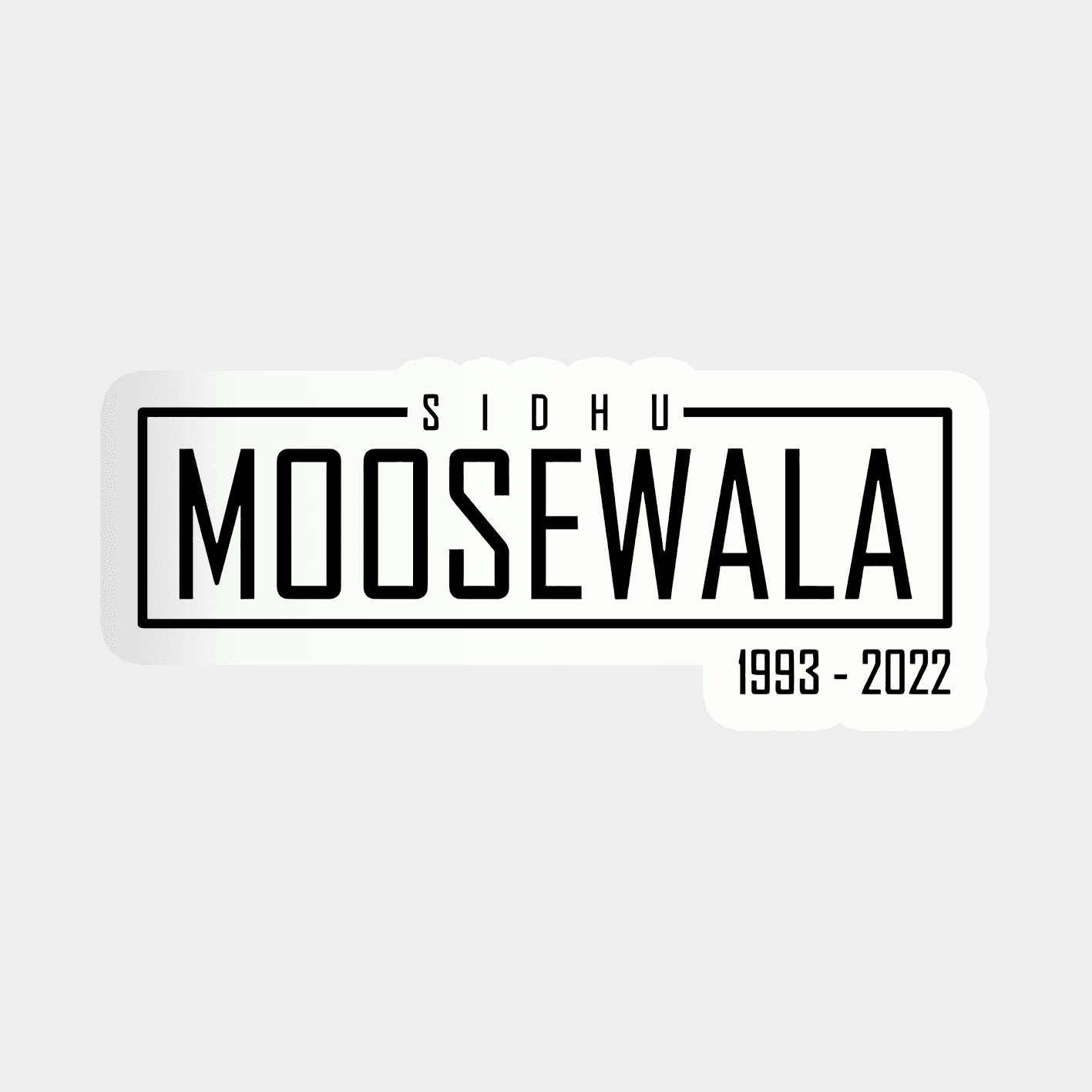 Sidhu Moosewala 1993-2022 Sticker - sticckiz.com