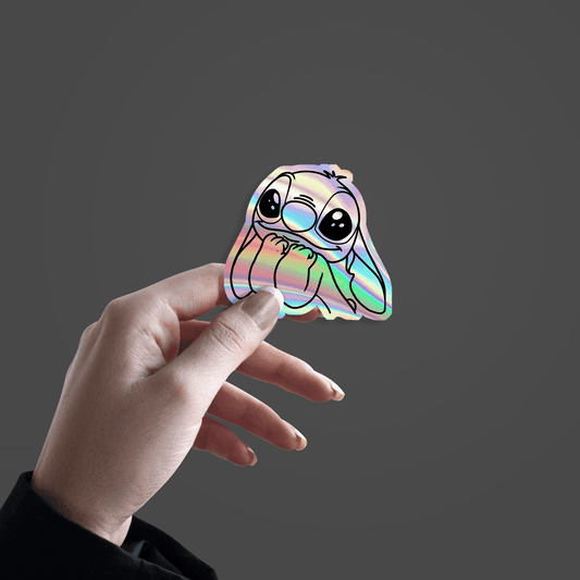Cute Stitch Holographic Sticker - sticckiz.com