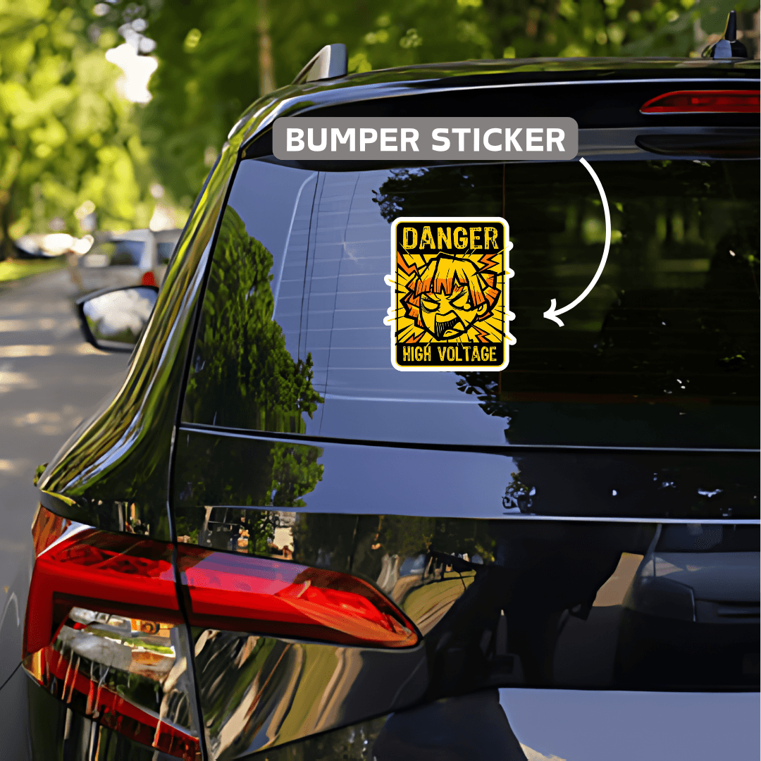 Danger high voltage bumper Sticker - sticckiz.com